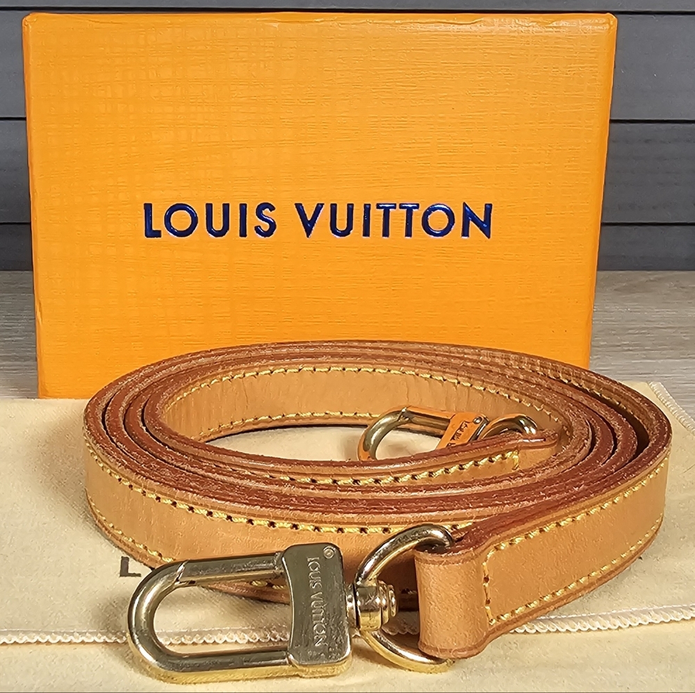 Louis Vuitton Vachetta Leather Strap with Gold Hardware